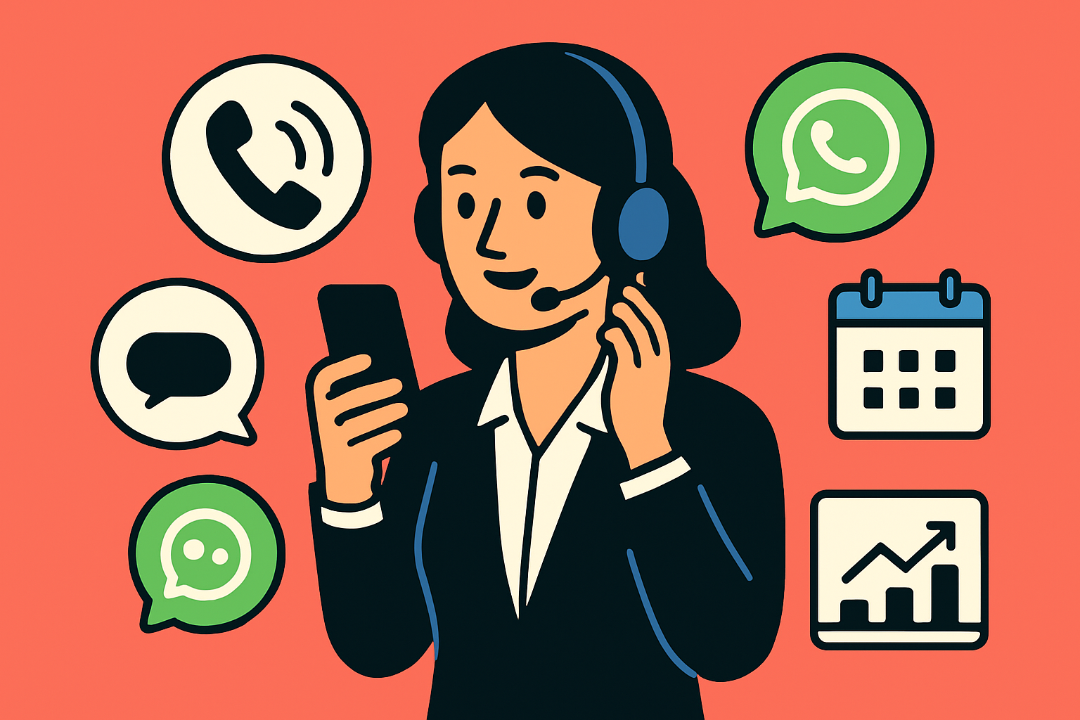 Voice AI multicanale: chiamate, SMS, WhatsApp ed email a 360°